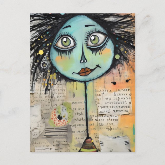 Künstlerische Damen 2 Postkarte (Vorderseite)