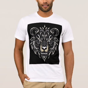 Künstlerische Darstellung eines Löwenkopfes T-Shirt