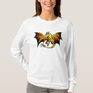 Künstlerische Einstellung bunter Drachen Ladys hoo T-Shirt