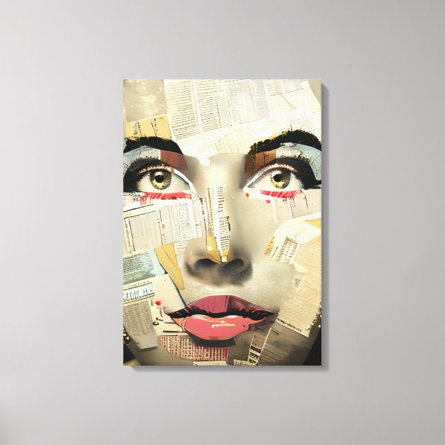 Künstlerische, einzigartige digitale Kunst | Hübsc Leinwanddruck (Vorderseite)