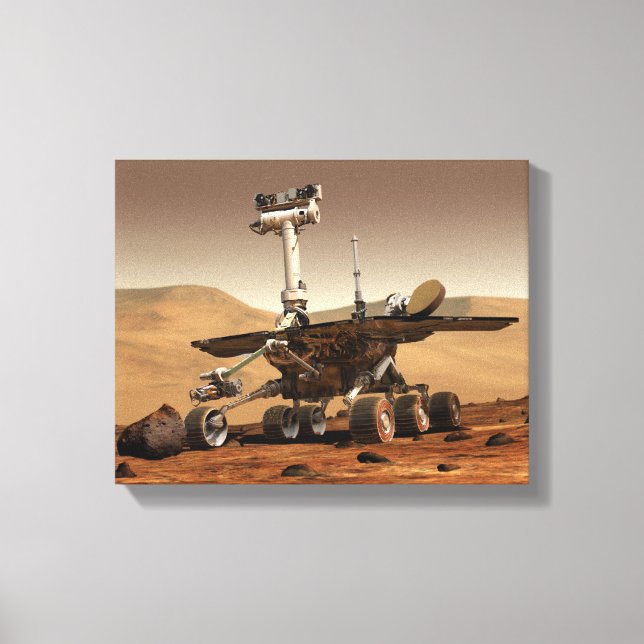 Künstlerische Endition von Mars Rover Leinwanddruck (Vorderseite)