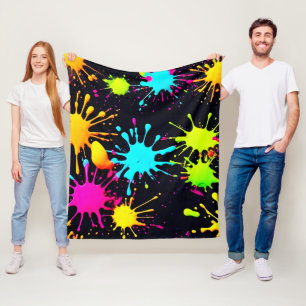 Künstlerische Farbburst mit treibender Farbe Fleecedecke