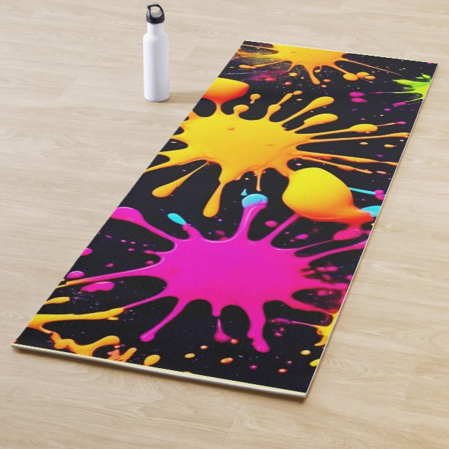 Künstlerische Farbburst mit treibender Farbe Yogamatte (Beispiel)