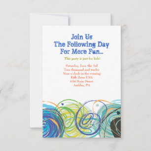 KÜNSTLERISCHE FARTSY Bar Bat Mitzvah Party Card Einladung