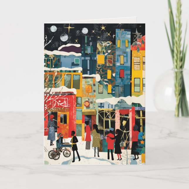 Künstlerische Feiertage Feiertagskarte (Vorderseite)