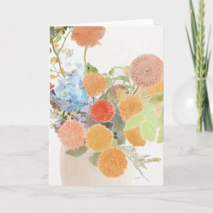 Künstlerische Florale Aquarellkarte Karte