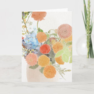 Künstlerische Florale Aquarellkarte Karte
