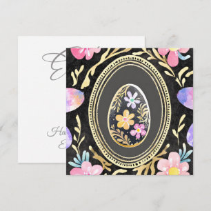 Künstlerische Florale Oster-Ei-Illustration mit Go Feiertagskarte