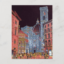 Künstlerische Florenz Italien Street Szene mit Duo Postkarte