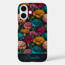 Künstlerische Frauen Geschenk Nelke Maßanfertigung iPhone 16 Hülle