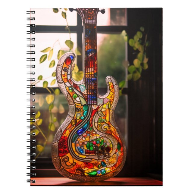 Künstlerische Gitarre Notizblock (Vorderseite)