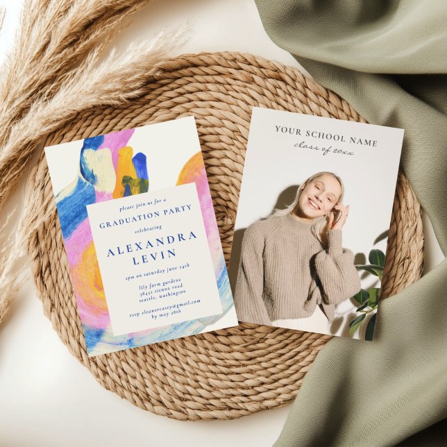 Künstlerische Graduierungspartei für Abstraktes Fo Einladung (Von Creator hochgeladen)