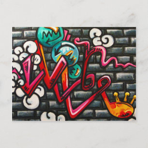 Künstlerische Graffiti-Produkte Postkarte