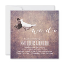 Künstlerische Grunge Love Vögel Hochzeit
