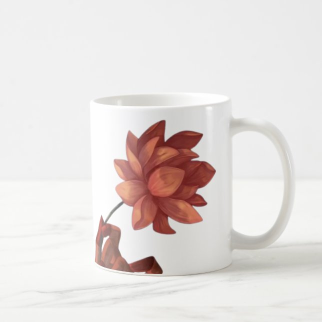 Künstlerische Hand mit Blumen-Kaffeetasse Kaffeetasse (Rechts)