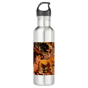 Künstlerische Herbstlaube im Herbst Sonnenschein Edelstahlflasche