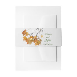 Künstlerische Herbstleaves Hochzeit Einladungsbanderole