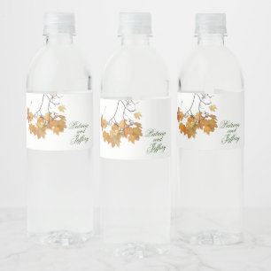Künstlerische Herbstleaves Hochzeitwasser-Flaschen