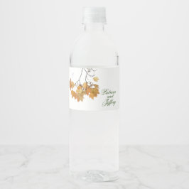 Künstlerische Herbstleaves Hochzeitwasser-Flaschen