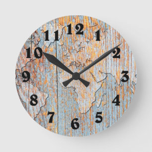 Künstlerische hölzerne Weltkarte nummeriert Uhr