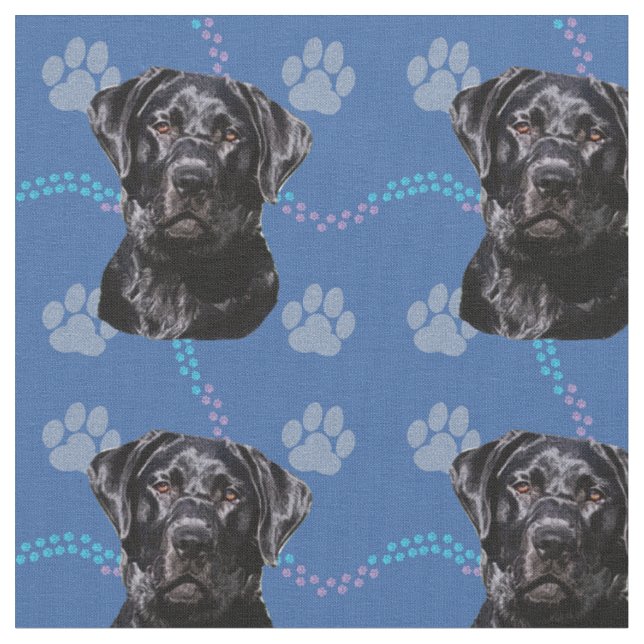 Künstlerische Hunde - Labrador Retriever v1 Stoff (Nahaufnahme)