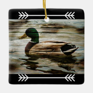 Künstlerische Hütte von Mallard Duck Keramikornament
