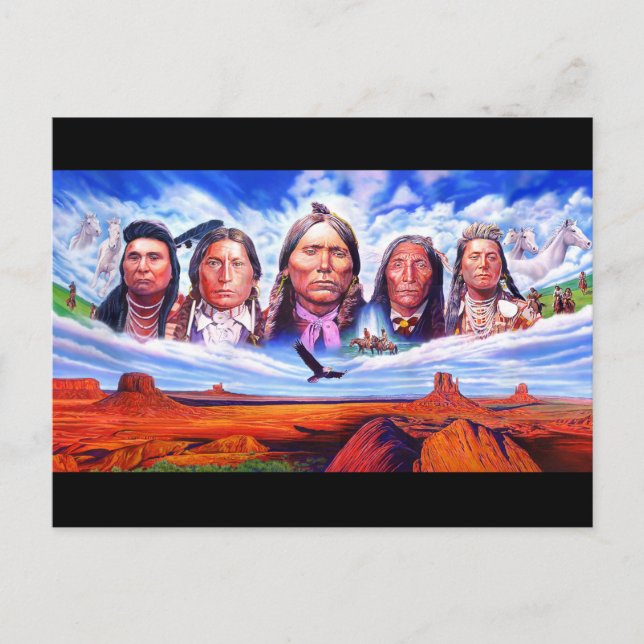 Künstlerische Illustration der amerikanischen Urei Postkarte (Vorderseite)