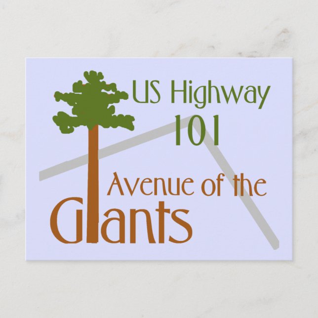 Künstlerische Image Avenue of the Giants Postkarte (Vorderseite)