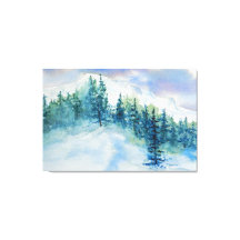Künstlerische Impressionistin Snowy Mountain Scene