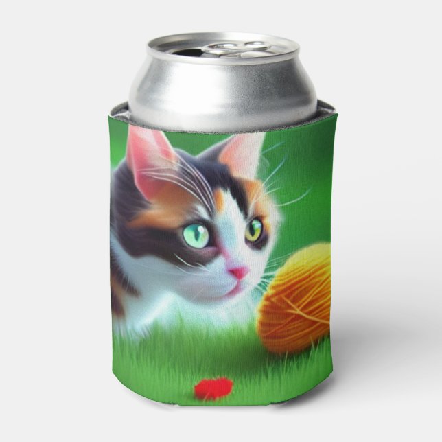 Künstlerische Katze Dosenkühler (Kanne Vorderseite)