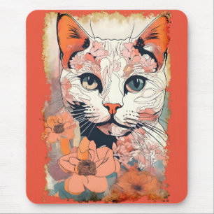Künstlerische Katze Mousepad