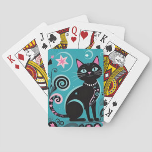 Künstlerische Katze Spielkarten