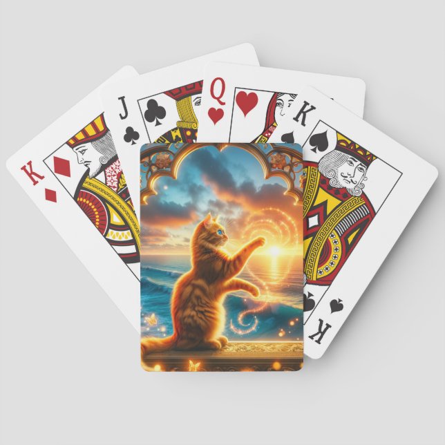 Künstlerische Katze Spielkarten (Rückseite)