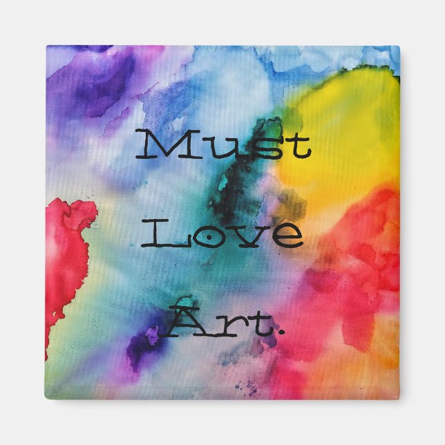 Künstlerische, kreative Watercolor-Scherben Magnet (Vorne)