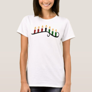 Künstlerische Kwanzaa Kinara T-Shirt