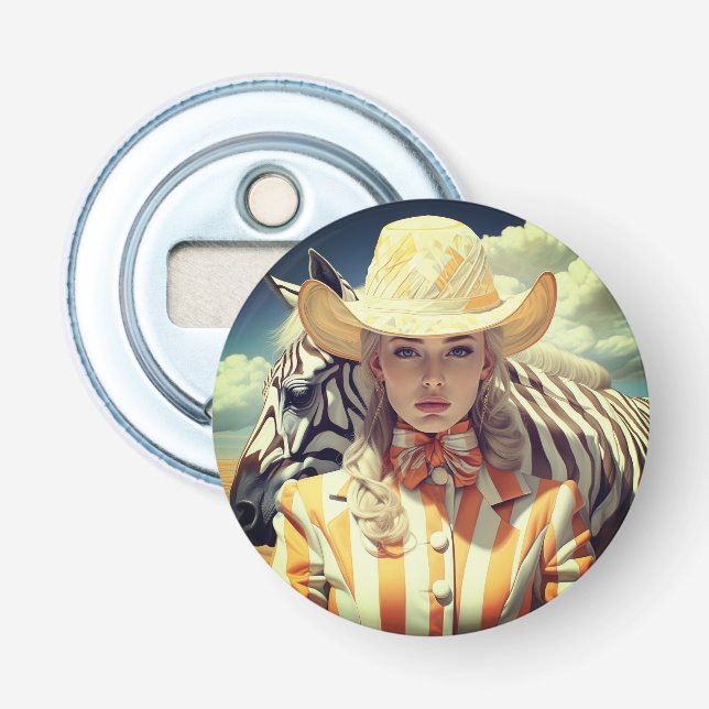 Künstlerische Lady Flaschenöffner (Vorderseite)