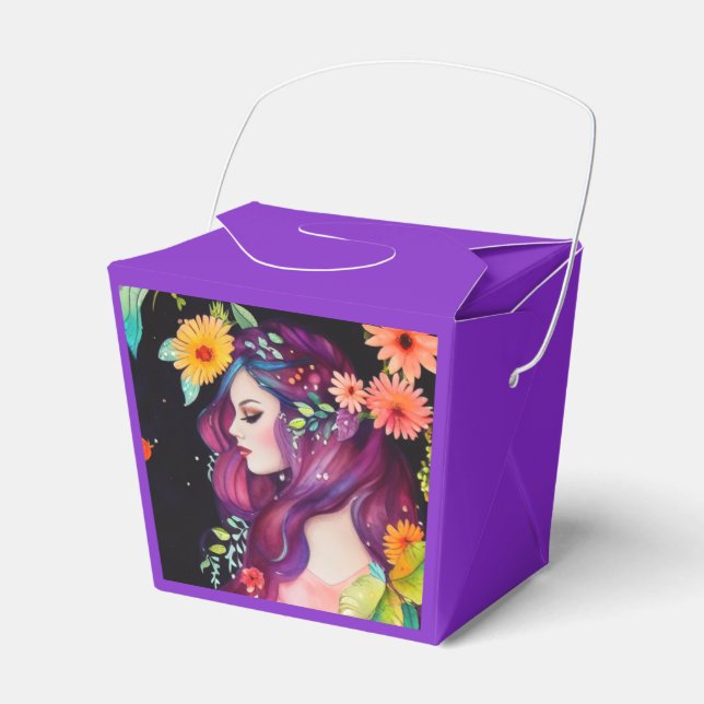 Künstlerische Lady Geschenkschachtel (Vorderseite)