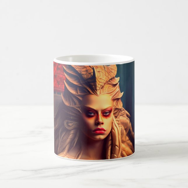Künstlerische Lady Kaffeetasse (Mittel)