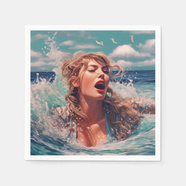 Künstlerische Lady Serviette (Vorderseite)