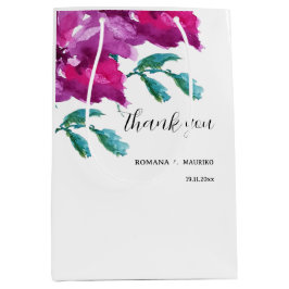 Künstlerische Lila Rose Wasserfarben Handgemalt Mittlere Geschenktüte