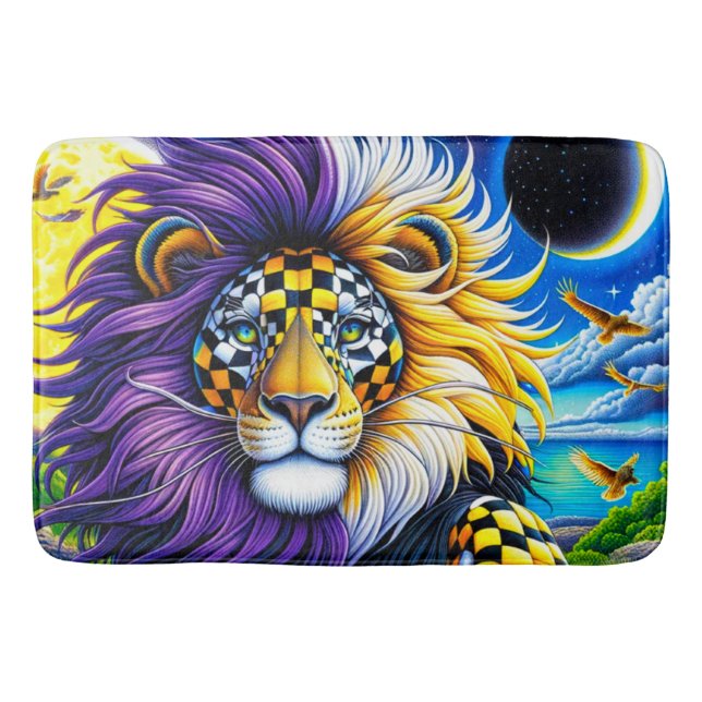 Künstlerische Lion Badematte (Vorderseite)