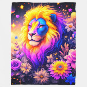 Künstlerische Lion Fleecedecke