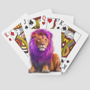 Künstlerische Lion Spielkarten