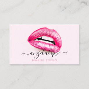 Künstlerische Lippen pink gestalten Visitenkarte