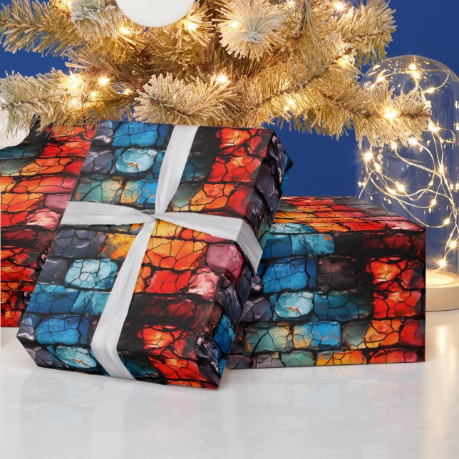 Künstlerische Mauer Geschenkpapier (Feiertage)