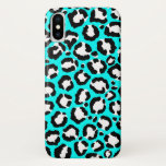 Künstlerische moderne Cyclablau-Leopard-Tierdruckm Case-Mate iPhone Hülle<br><div class="desc">Künstlerisches, modernes, trendiges und von Hand in Schwarz und Weiß gezeichnetes Leopardenmuster auf zyanblauem Hintergrund. ***WICHTIGE HINWEIS FÜR DESIGN: Für individuelle Designanfragen, wie z.B. passende Produktanfragen, Farbänderungen, Platzierungsänderungen oder andere Änderungswünsche, klicken Sie bitte auf den "KONTAKT"-Button oder senden Sie eine E-Mail an den Designer direkt unter lafemme.art@gmail.com. Sie können ihr...</div>