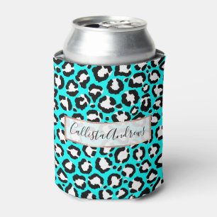 Künstlerische moderne Cyclablau-Leopard-Tierdruckm Dosenkühler