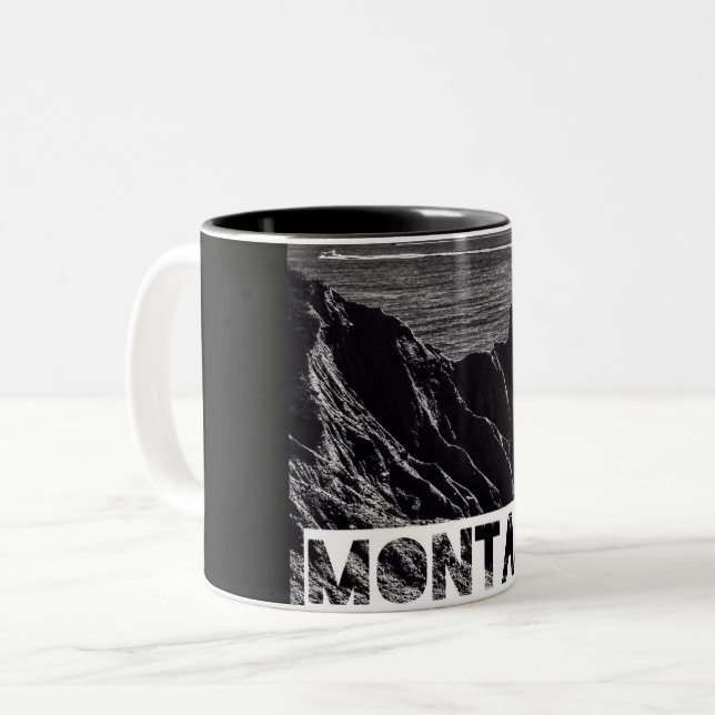 künstlerische montauk Kaffee-Tasse Zweifarbige Tasse (Vorderseite Links)