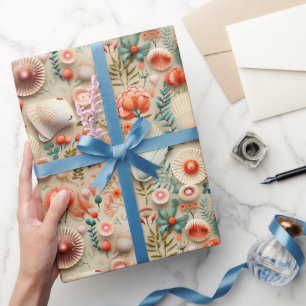 Künstlerische Muschel Geschenkpapier