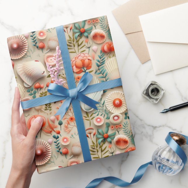 Künstlerische Muschel Geschenkpapier (Schenken)